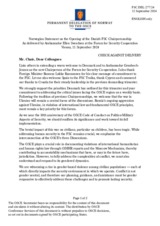 Opening session statement by the Delegation of Norway