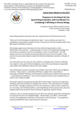 Statement by the Delegation of the United States of America in response to the report by the OSCE Special Representative and Co-ordinator for Combating Trafficking in Human Beings, Dr. Kari Johnstone