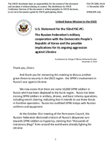 Statement by the Delegation of the United States of America on the Russian Federation’s military co-operation with the Democratic People’s Republic of Korea and the possible implications for its ongoing aggression against Ukraine