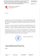 Information Exchange by the Delegation of Luxembourg on Conventional Arms Transfer