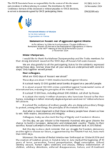 Statement by the Delegation of Ukraine on the Russian Federation’s ongoing aggression against Ukraine