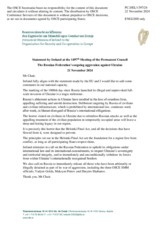 Statement by the Delegation of Ireland on the Russian Federation’s ongoing aggression against Ukraine