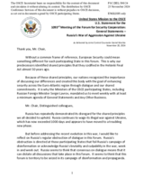 Statement by the Delegation of the United States of America on the Russian war of aggression against Ukraine