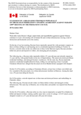 Statement by the Delegation of Canada on the Russian Federation’s ongoing aggression against Ukraine