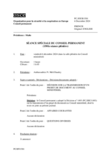 Journal de la 1501ème séance spéciale du Conseil permanent