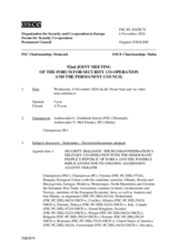 Journal of the 92nd Joint Meeting of the Forum for Security Co-operation and the Permanent Council