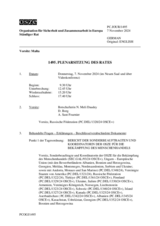 Journal der 1495. Plenarsitzung des Ständigen Rates 