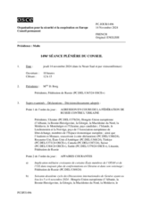 Journal de la 1496ème séance plénière du Conseil permanent