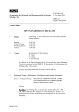 Journal der 1497. Plenarsitzung des Ständigen Rates 