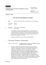 Journal de la 1493ème séance plénière du Conseil permanent