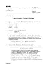 Journal de la 1494ème séance plénière du Conseil permanent