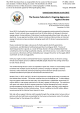 Statement by the Delegation of the United States of America on the Russian Federation’s ongoing aggression against Ukraine