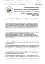 Statement by the Delegation of the United States of America in response to the report by the Head of the OSCE Mission to Moldova, Ambassador Kelly Keiderling