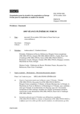 Journal de la 1093ème séance plénière du Forum pour la coopération en matière de sécurité