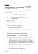 Giornale della 1092a Seduta plenaria del Foro di cooperazione per la sicurezza