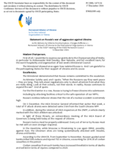 Statement by the Delegation of Ukraine on the Russian Federation’s ongoing aggression against Ukraine