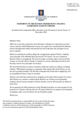 Statement by the Delegation of Norway on the Russian Federation’s ongoing aggression against Ukraine