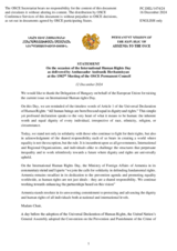 Statement by the Delegation of Armenia on the Human Rights Day, observed on 10 December 2024