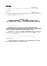 DECISION No. 3/24, APPOINTMENT OF THE DIRECTOR OF THE OFFICE FOR DEMOCRATIC INSTITUTIONS AND HUMAN RIGHTS