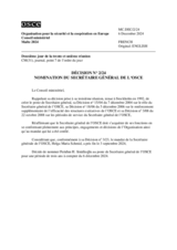 DECISION No. 2/24, APPOINTMENT OF THE OSCE SECRETARY GENERAL