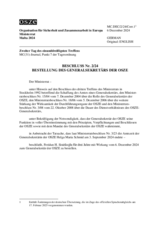 DECISION No. 2/24, APPOINTMENT OF THE OSCE SECRETARY GENERAL