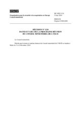 DECISION No. 1/24, TIME AND PLACE OF THE NEXT MEETING OF THE OSCE MINISTERIAL COUNCIL