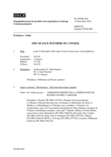 Journal de la 1502ème séance plénière du Conseil permanent