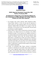 Statement by the Polish EU Presidency in response to the opening address by the Chairperson-in-Office and Minister for Foreign Affairs of Finland, H.E. Ms. Elina Valtonen