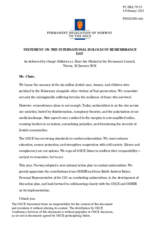 Statement by the Delegation of Norway in response to the address by the Chair of the International Holocaust Remembrance Alliance, Lord Pickle