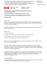 Statement by the Delegation of Canada on the Russian Federation’s ongoing aggression against Ukraine