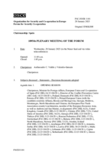 Journal of the 1095th Plenary Meeting of the Forum for Security Co-operation