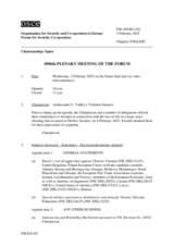 Journal of the 1096th Plenary Meeting of the Forum for Security Co-operation