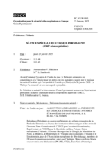 Journal de la 1505ème séance spéciale du Conseil permanent
