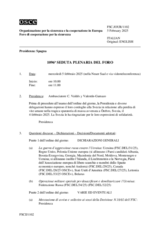 Giornale della 1096a Seduta plenaria del Foro di cooperazione per la sicurezza