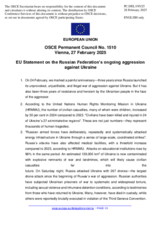Statement by the Polish EU Presidency on the Russian Federation’s ongoing aggression against Ukraine