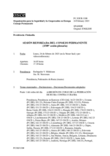 Diario de la 1509ª Sesión reforzada del Consejo Permanente