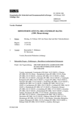 Journal der 1509. Erweiterte Sitzung des Ständigen Rates