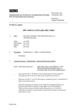 Giornale della 1099a Seduta plenaria del Foro di cooperazione per la sicurezza