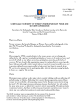 Statement by the Delegation of Norway on Women, Peace and Security Agenda