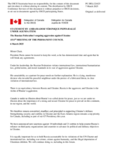 Statement by the Delegation of Canada on the Russian Federation’s ongoing aggression against Ukraine