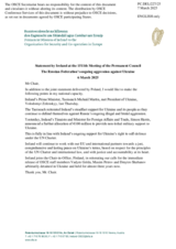 Statement by the Delegation of Ireland on the Russian Federation’s ongoing aggression against Ukraine