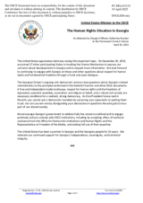 Statement by the Delegation of the United States of America on the human rights situation in Georgia