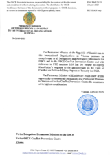 Response by the Delegation of Kazakhstan to the Questionnaire on the Code of Conduct on Politico-Military Aspects of Security