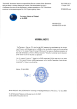 Response by the Delegation of Finland to the Questionnaire on the Code of Conduct on Politico-Military Aspects of Security