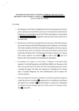 OSCE Panel of Adjudicators Decision 5/2024 OSCE Panel of Adjudicators Decision 5/2024