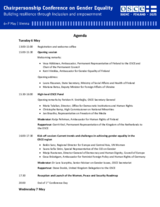 Conference Agenda (Chairpersonship Conference on Gender Equality - Building resilience through inclusion and empowerment)