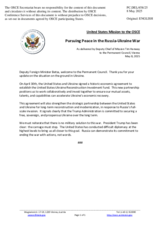 Statement by the Delegation of the United States of America on the Russian Federation’s ongoing aggression against Ukraine