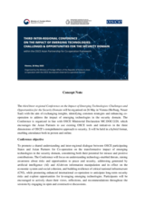 Concept Note: Third inter-regional conference on the impact of emerging technologies: challenges and opportunities for the Security domain