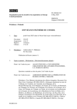 Journal de la 1519ème séance plénière du Conseil permanent