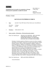 Journal de la 1105ème séance plénière du Forum pour la coopération en matière de sécurité